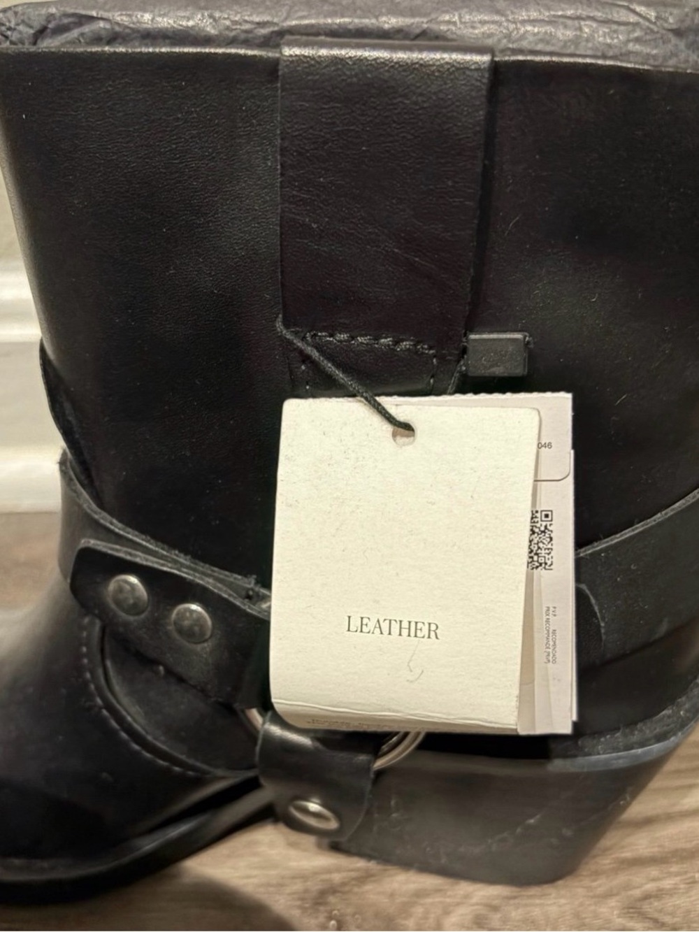 Mango Black Leather Lace-Up Ankle Boots - Picture 7 of 7